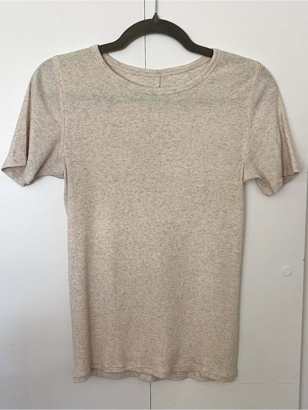 Everlane Lux Ribbed Crew Size M